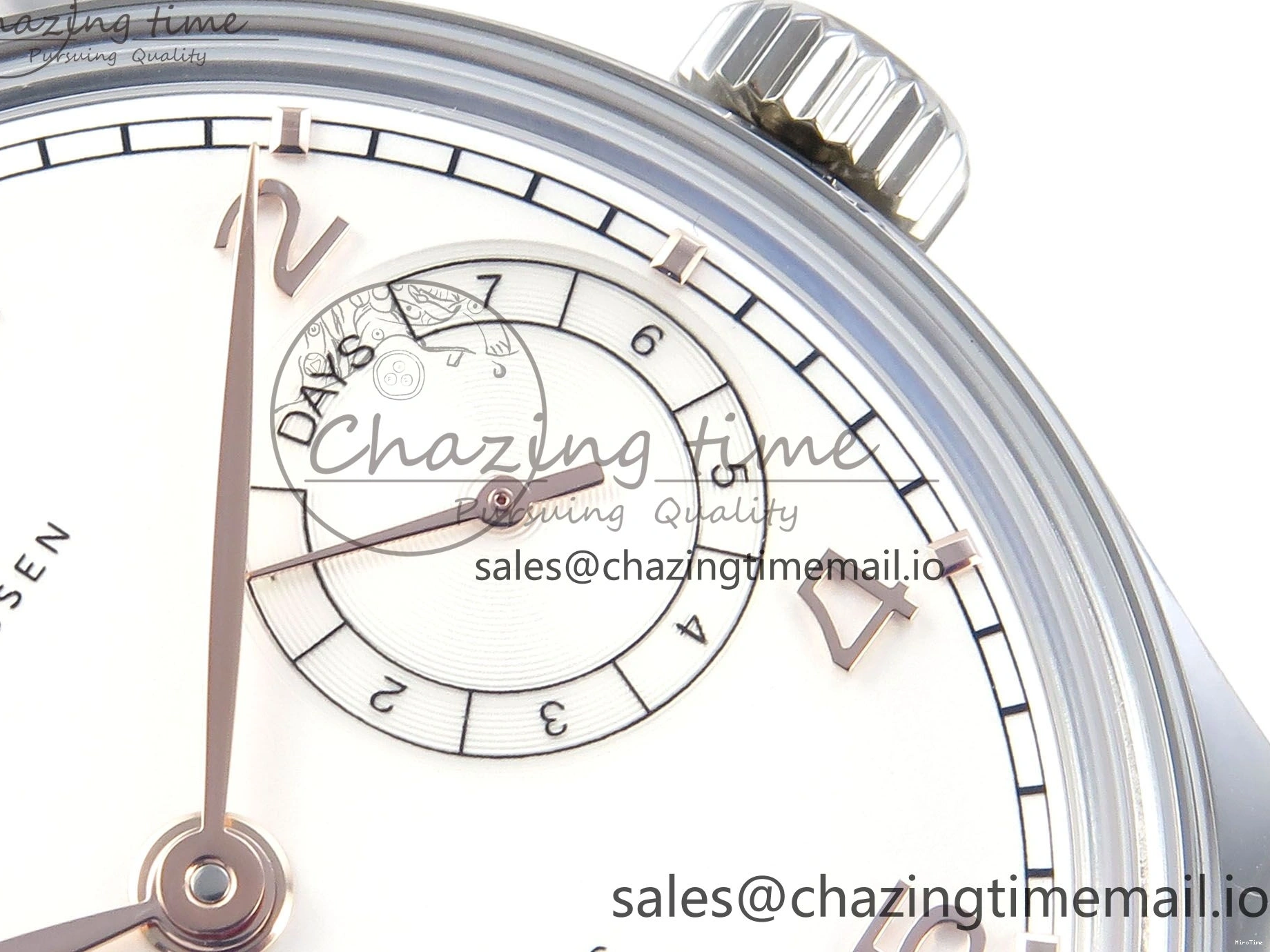 MIROTIME 0522 Portugieser Auto IWC0562A APSF 1:1 Best Edition White RG Dial on SS Bracelet A Unique 6991